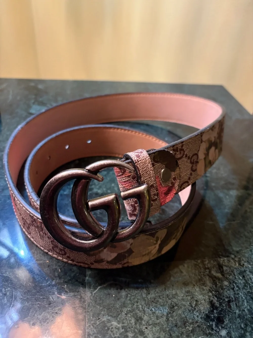 Gucci floral belt size 110